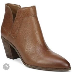 Franco Sarto Brown Leather Ankle Booties